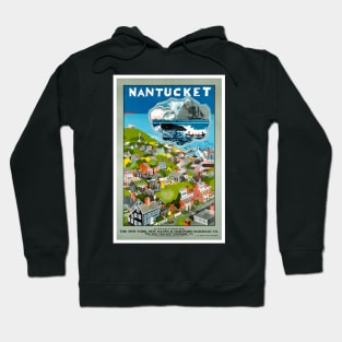 Vintage Travel Poster USA Nantucket Hoodie